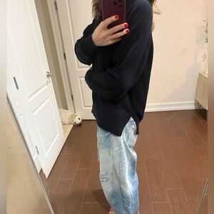 Reiss Navy Blue relaxed sweater